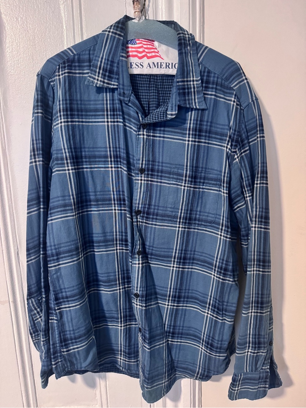 JCREW factory blue double weave